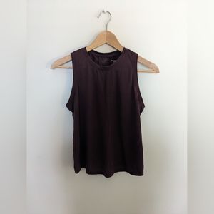 Old Navy Maroon Active Cropped Tank - Size Small